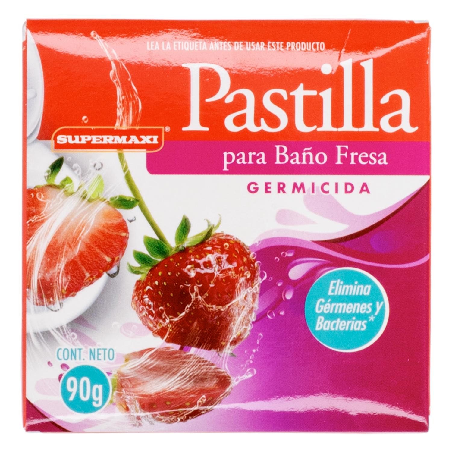 Pastilla Ambiental Para Baño Fragancia Frutilla SUPERMAXI 95 G