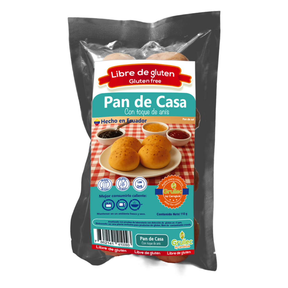 Pan De Casa Toque De Anís Sin Gluten GRULLEC 110 G