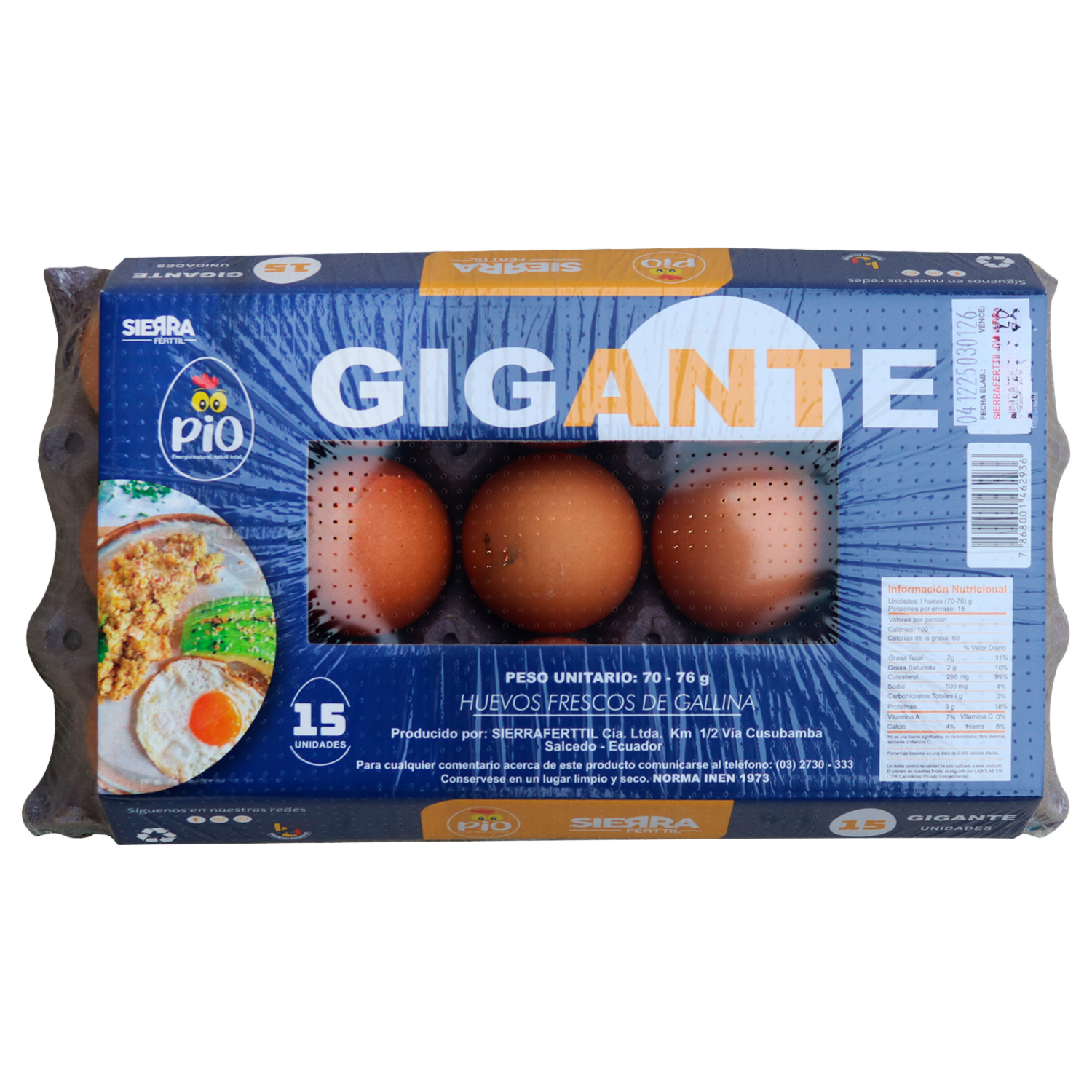 Huevos Gigante PIO X 15 Uds