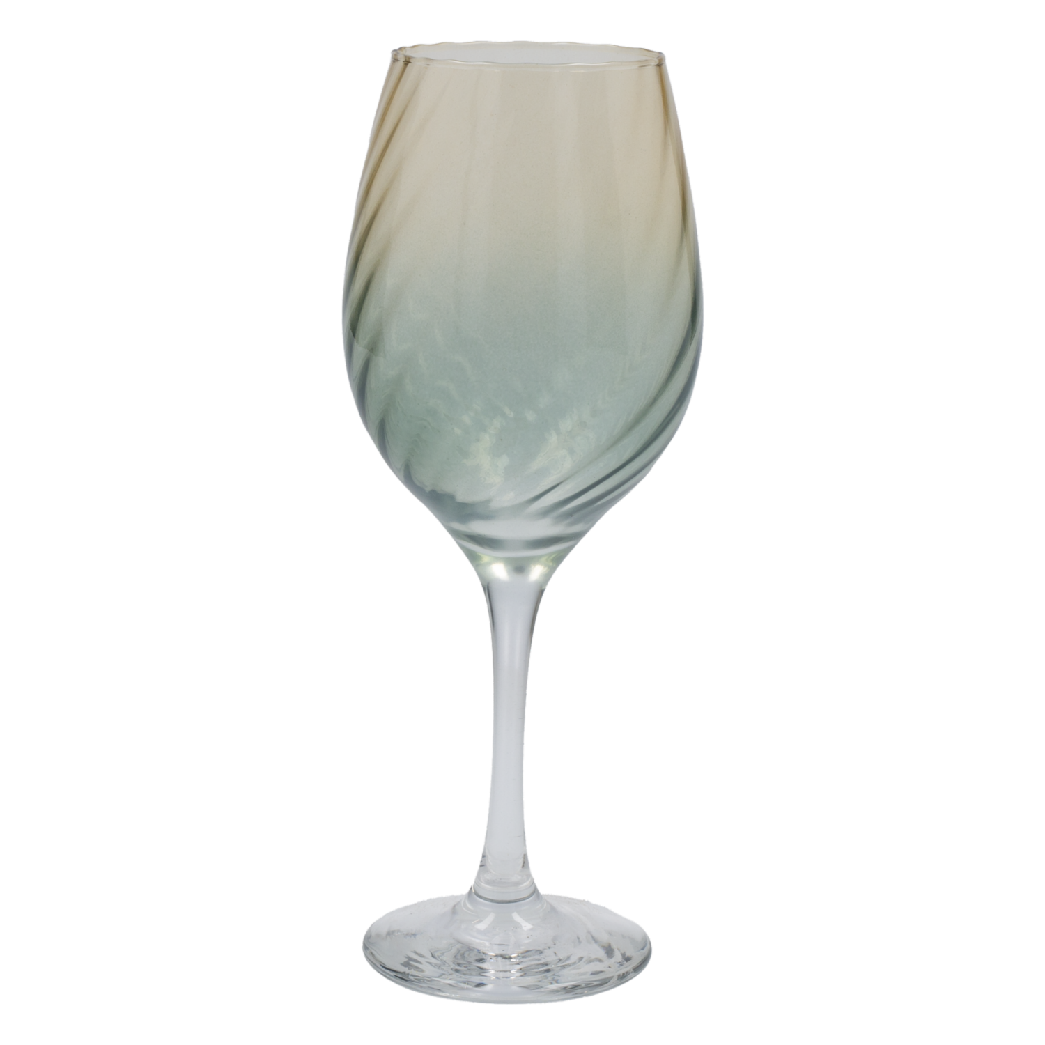 Copa De Vino Dorado Con Verde NADIR 385 Ml