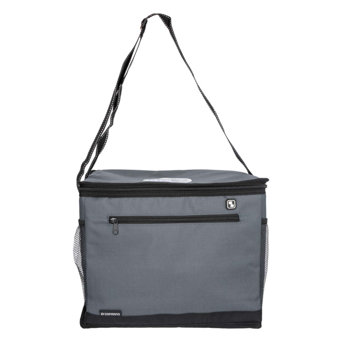 Bolso Térmico Tropical Negro Con Gris SOPRANO 12 Litros