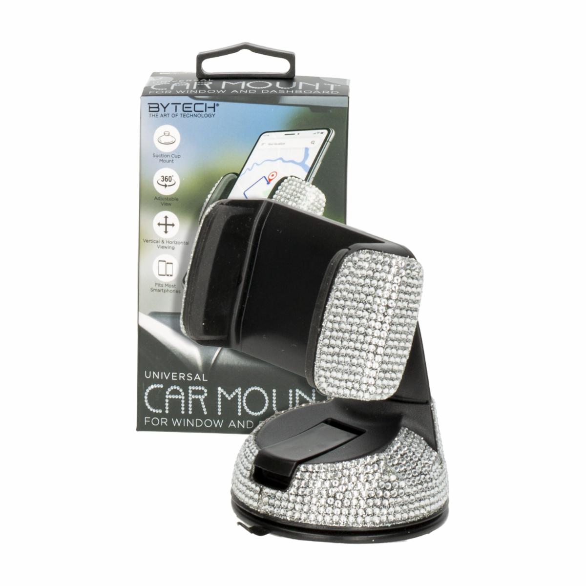 Soporte De Celular Para Auto Con Brillos Con Ventosas BYTECH Unidad