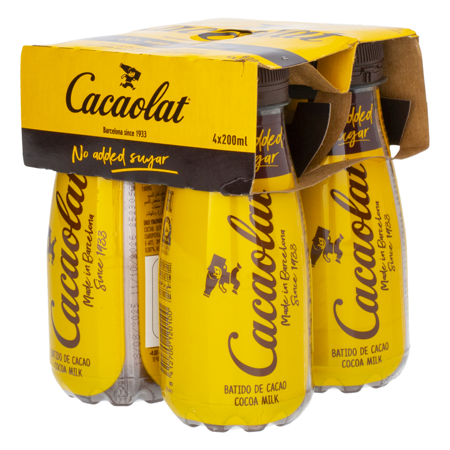 Batido De Cacao Sin Azúcar CACAOLAT 4 X 200 Ml