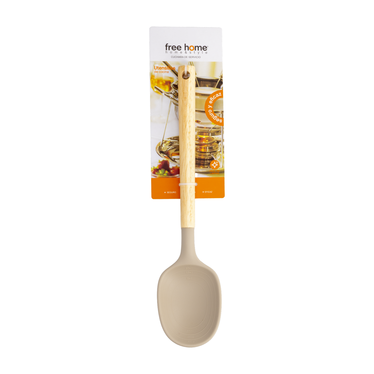 Cuchara De Servir Con Asa Línea País Mango De Madera FREE HOME 1 Pieza