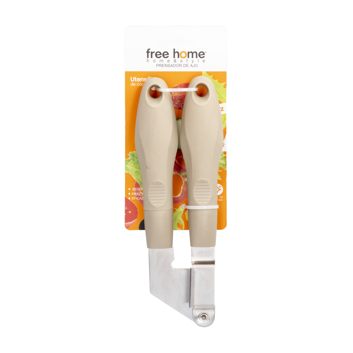 Prensador De Ajos Línea London Gris FREE HOME 1 Pieza