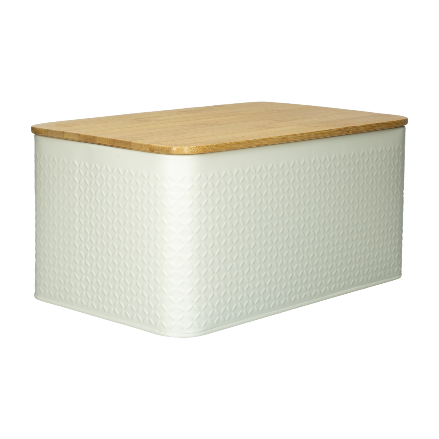 Panera Metálica Con Tapa De Bambú FREE HOME 22x34x15 Cm