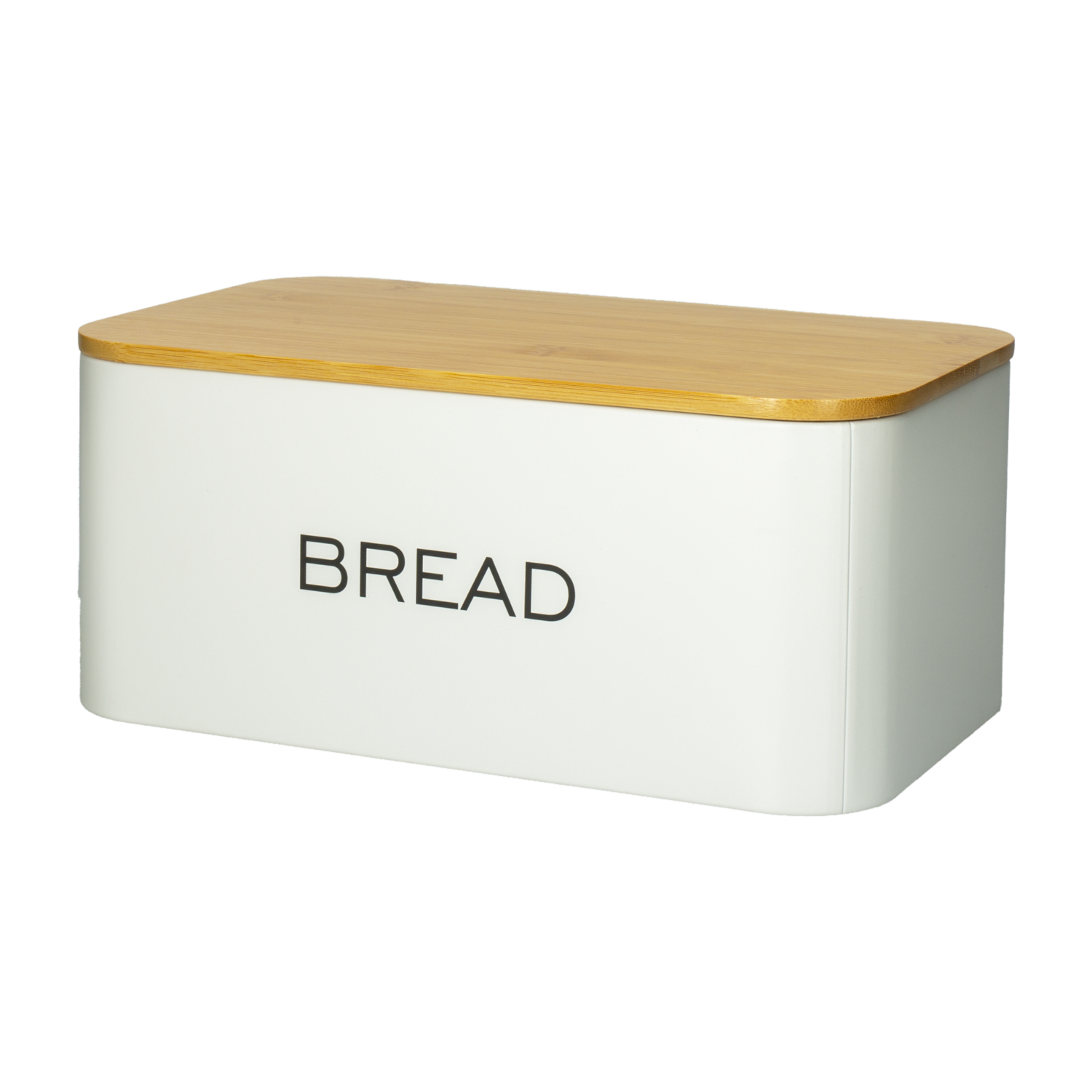 Panera Blanca Rectangular Con Tapa De Madera FREE HOME 13.5x30x17 Cm