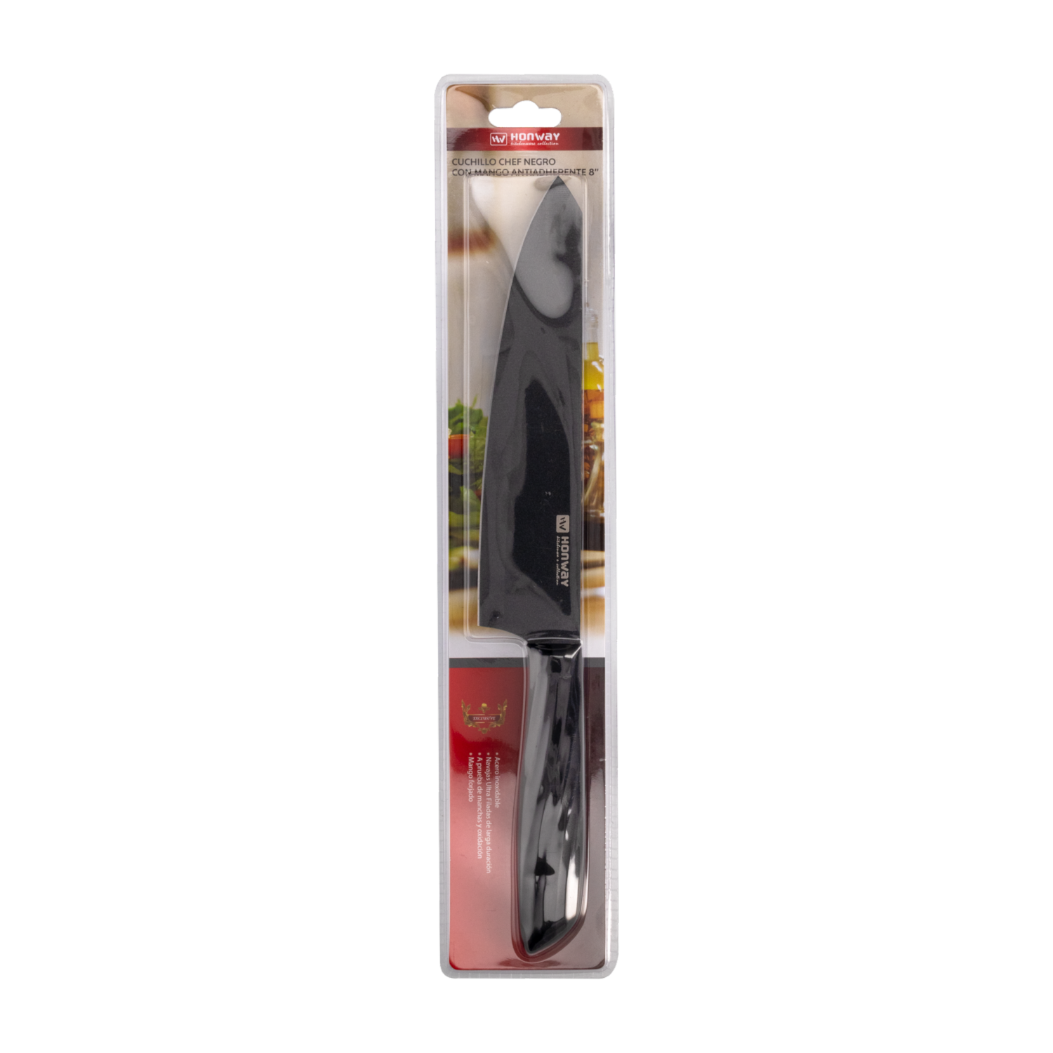 Cuchillo Chef Negro HONWAY 20 32 CM