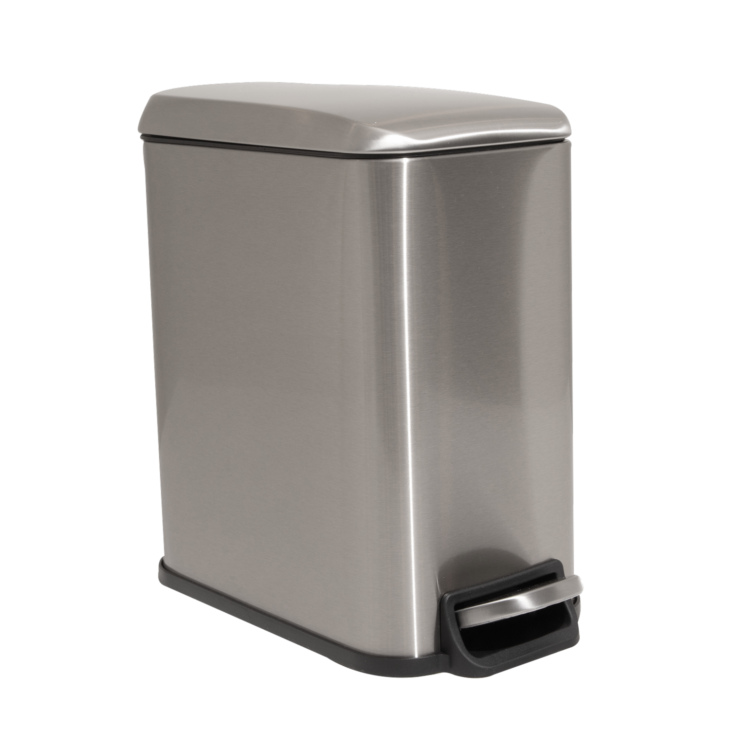 Basurero Con Pedal Metalizado Contemporary FREE HOME Gris