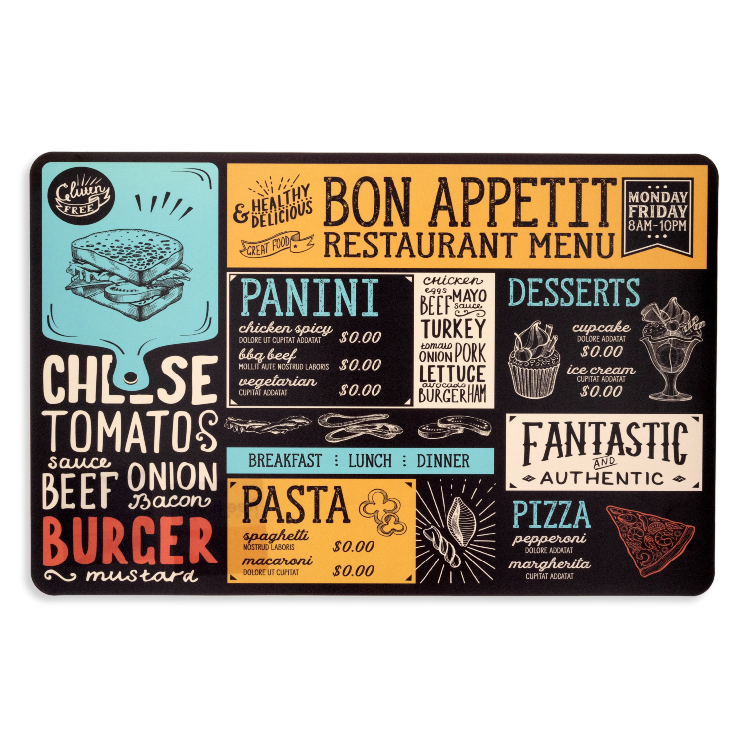Individual Bon Apetit FREE HOME Rectangular