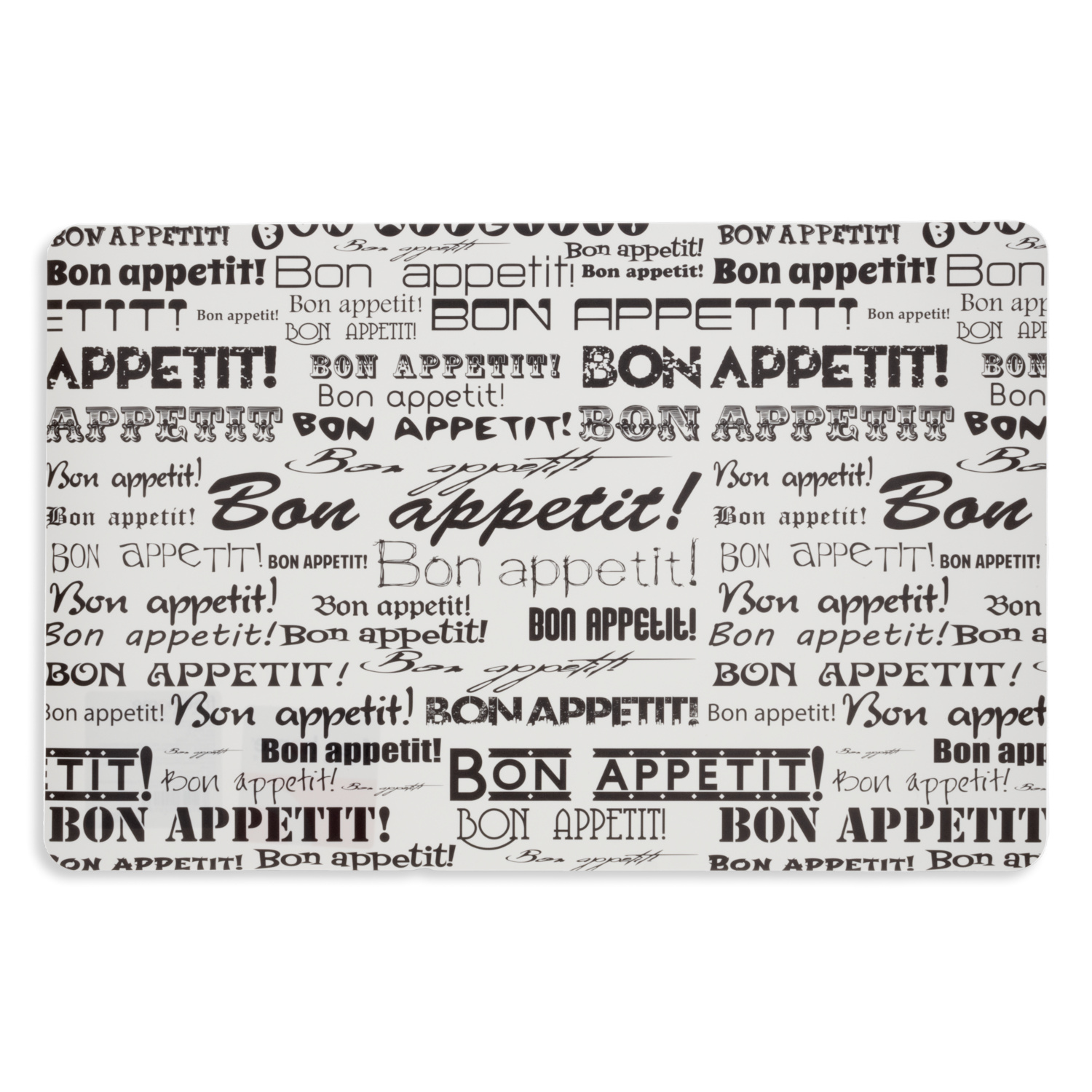 Individual Bon Appetiti Blanco Negro FREE HOME Rectangular