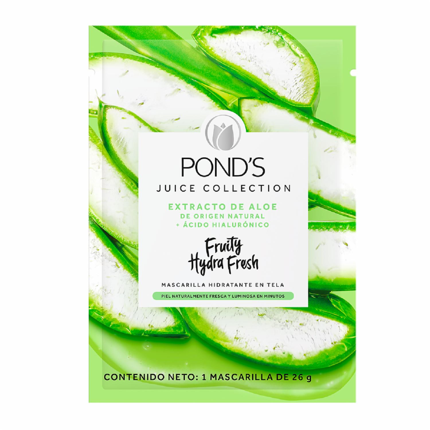 Autoliquidable Mascarilla Facial Fruity Hydra Fresh Sandía o Aloe En Tela POND’S 26 G