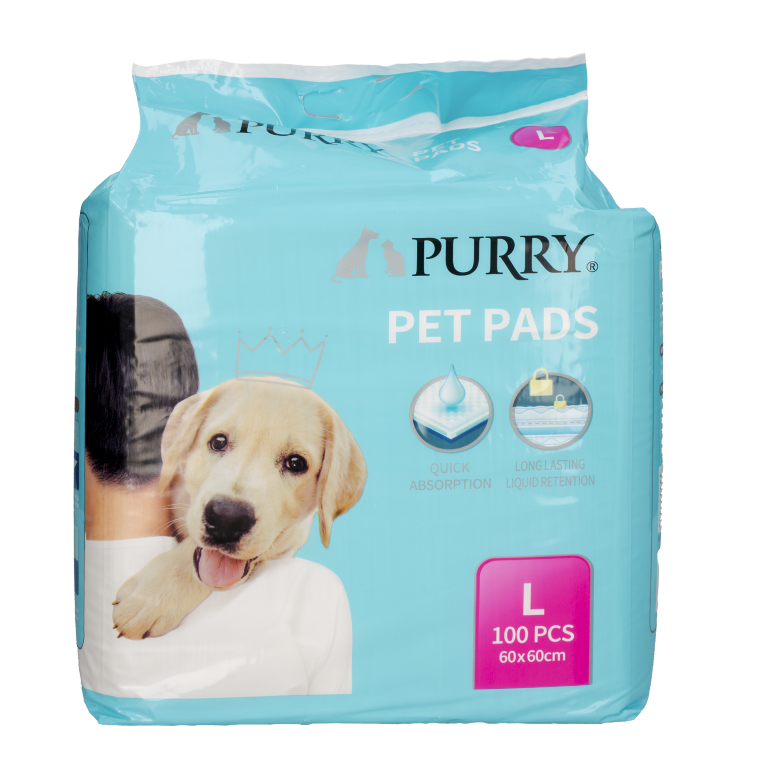 Pads Entrenadores Para Mascota 60×60 Cm PURRY 100 Unidades