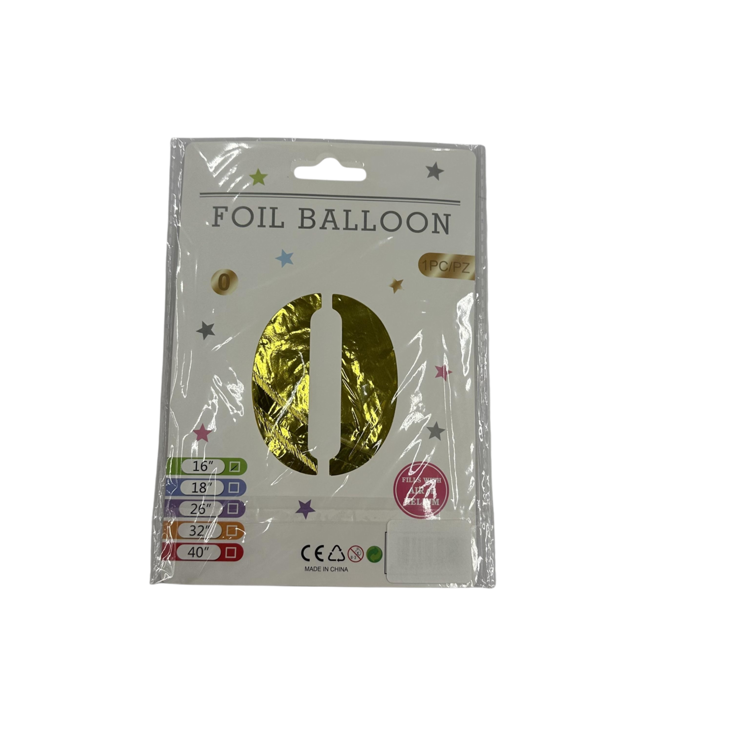 Globo Aluminio Dorado N0 IMPORTADORA CUMPLEAÑOS 16″
