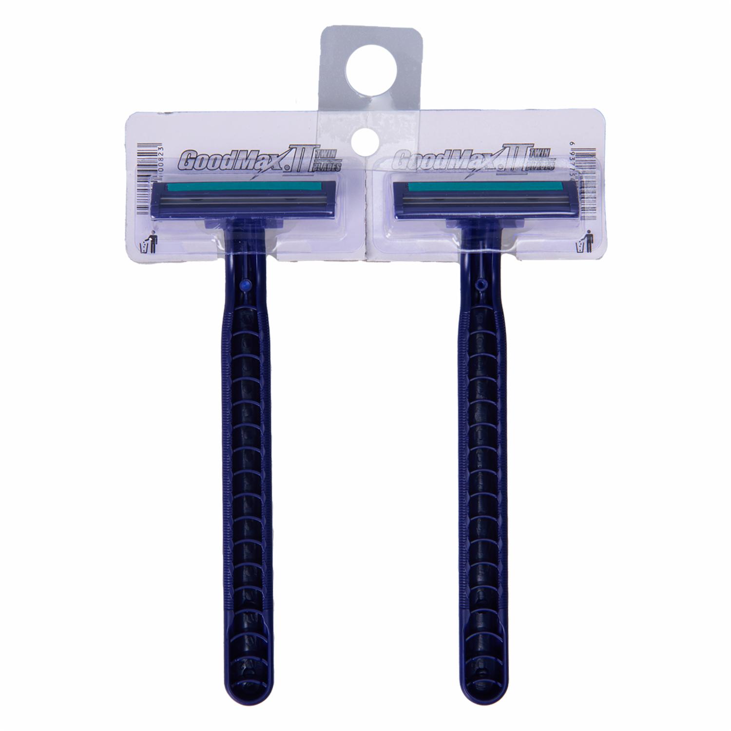 Afeitadora Desechable Azul 2 Cuchillas GOODMAX X 2 Uds