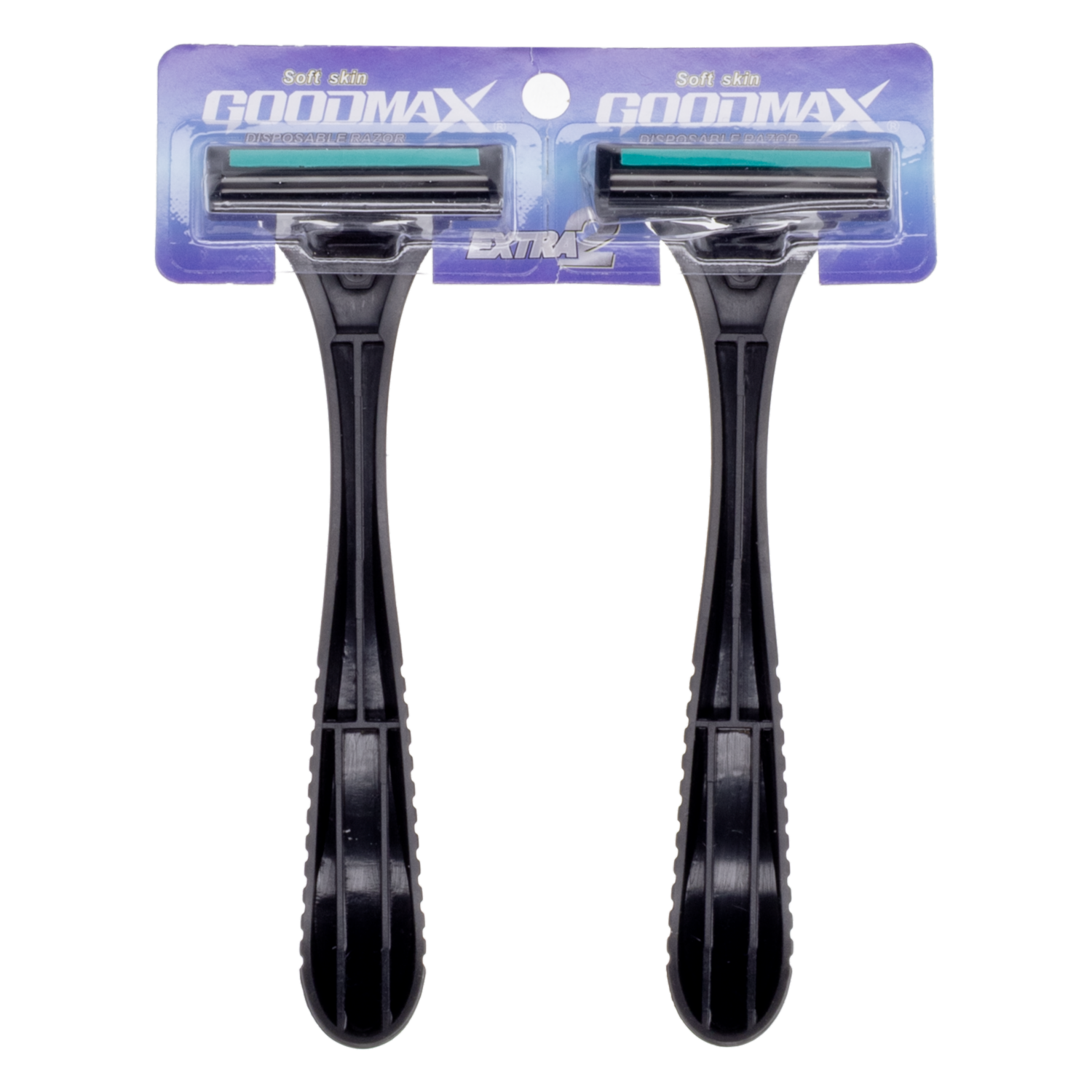 Afeitadora Desechable Para Hombre Negra 2 Cuchillas GOODMAX X 2 Uds