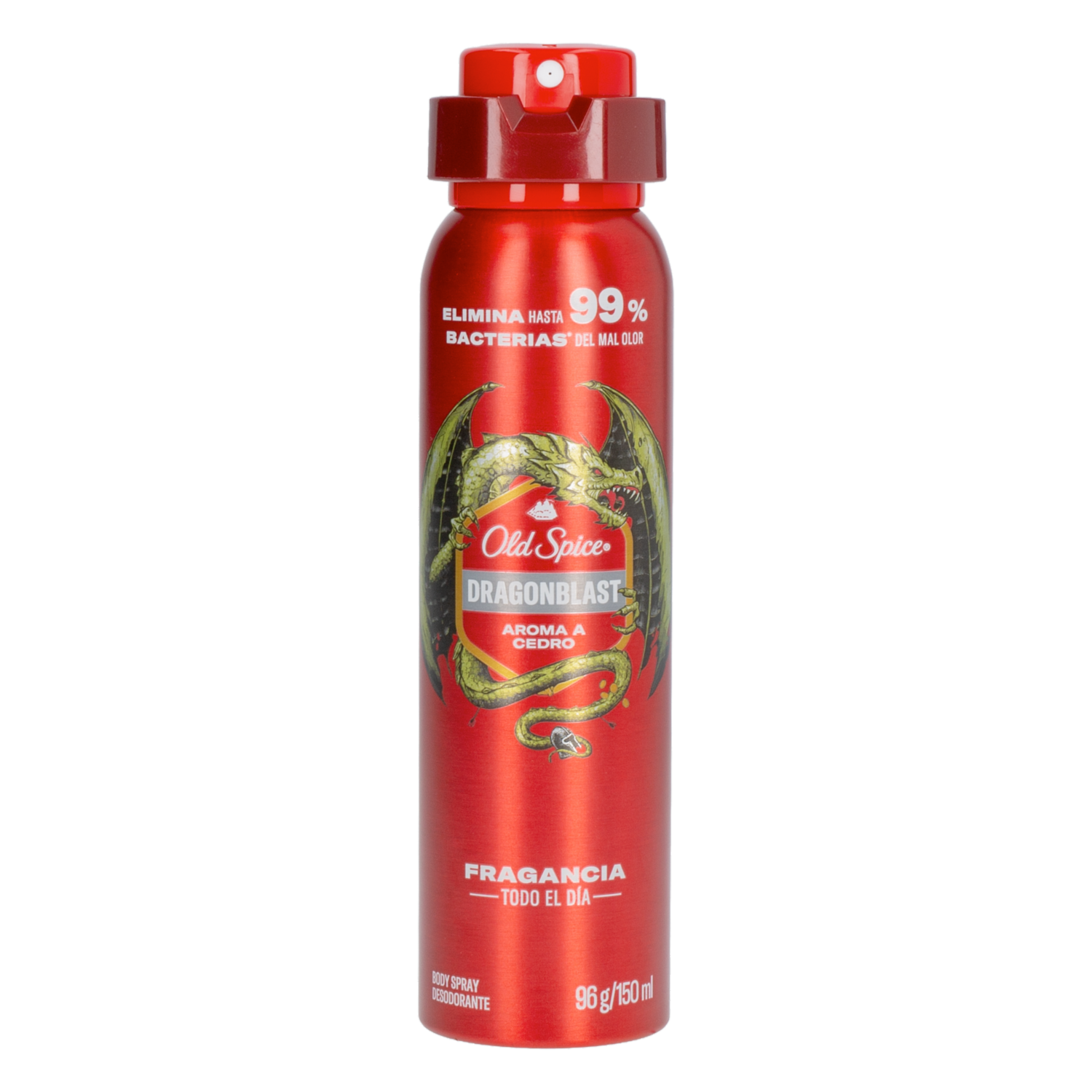 Desodorante En Spray Corporal Para Caballero Dragon Blast Aroma Cedro OLD SPICE 150 Ml