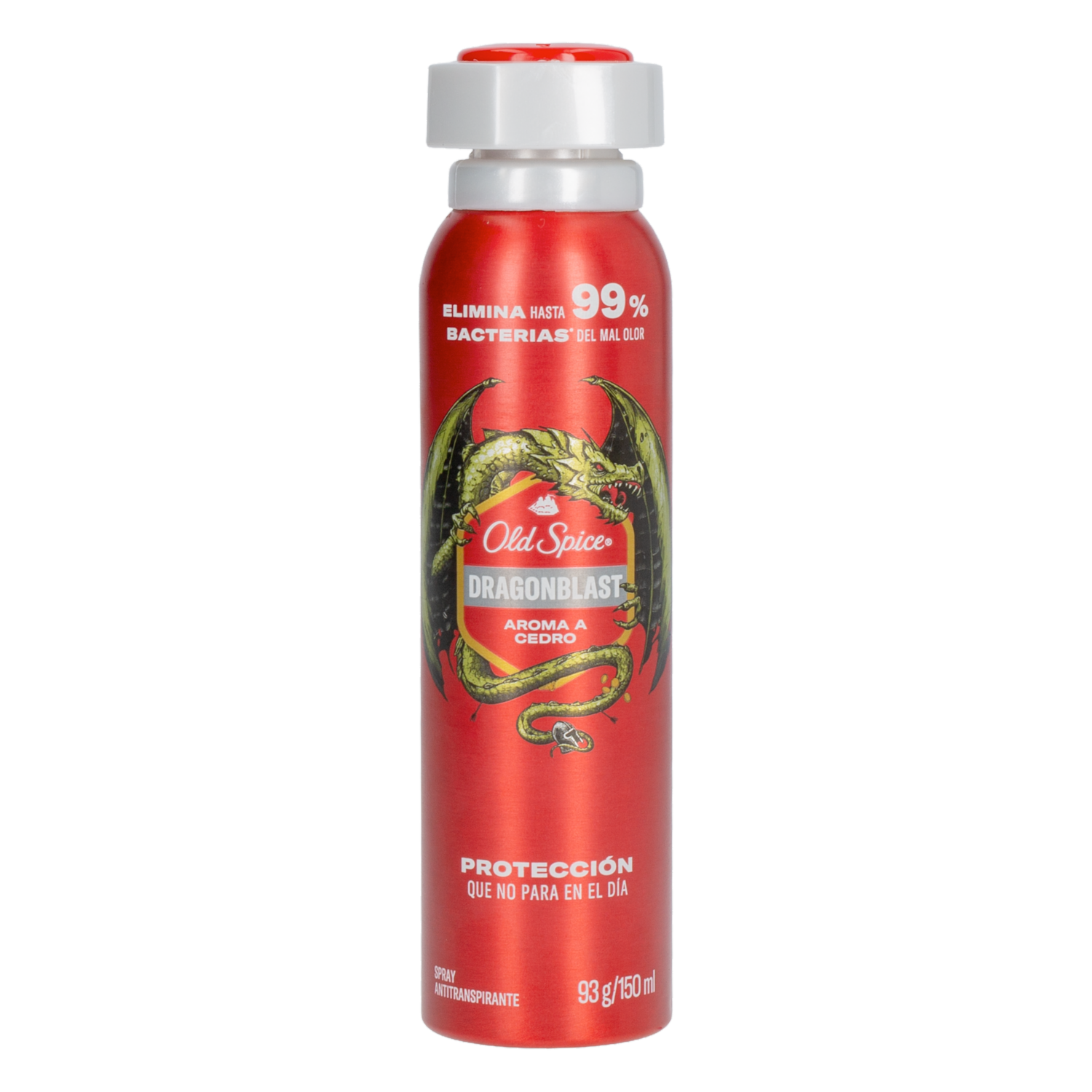 Desodorante En Spray Antitranspirante Para Caballero Dragon Blast Aroma Cedro OLD SPICE 150 Ml