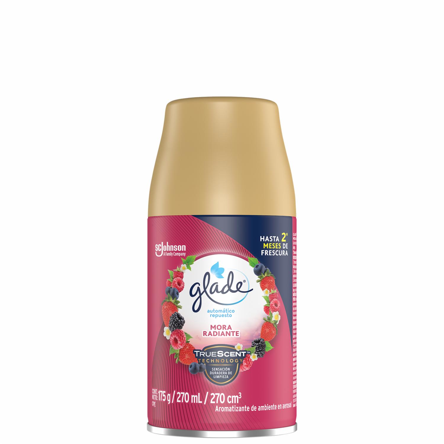 Repuesto Desodorante Automático Mora Radiante GLADE 270 Ml