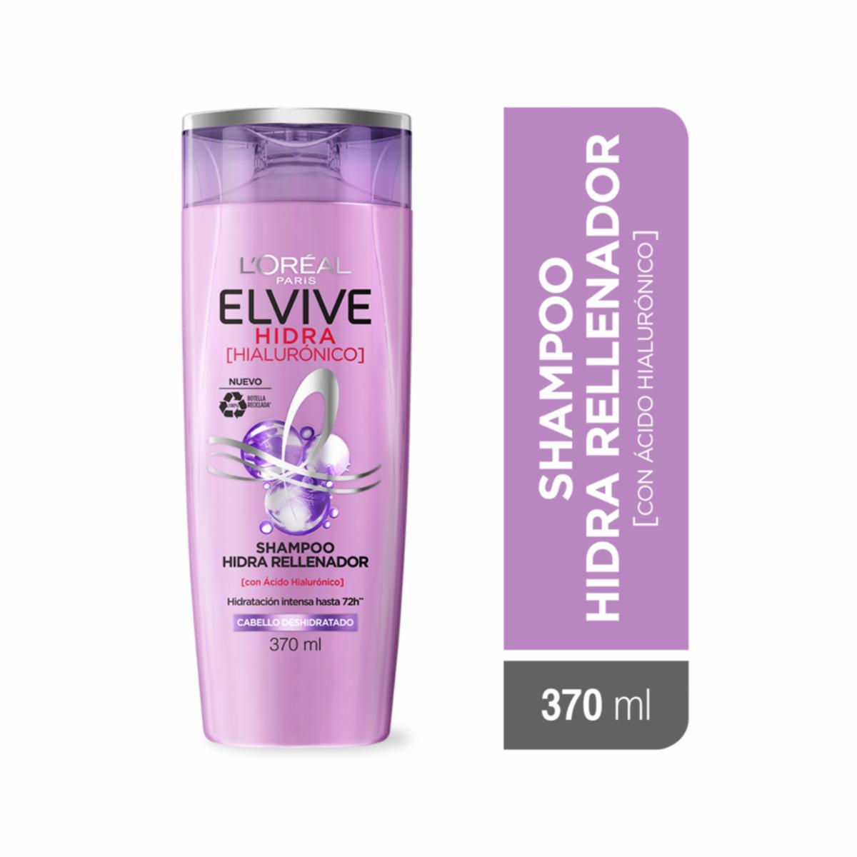 Shampoo De Cabello Hidra Hialurónico Rellenador Para Cabello Deshidratado ELVIVE L’ORÉAL 370 Ml