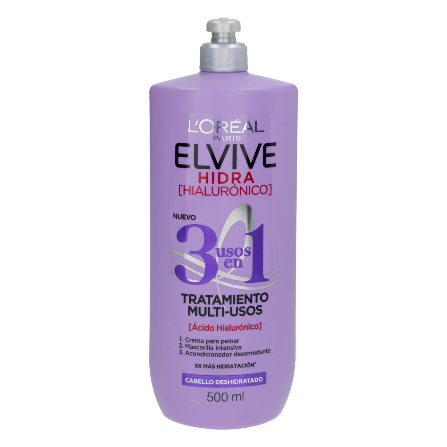 Crema Para Peinar Hidra Hyaluronic 3 En 1 ELVIVE L’ORÉAL 500 Ml
