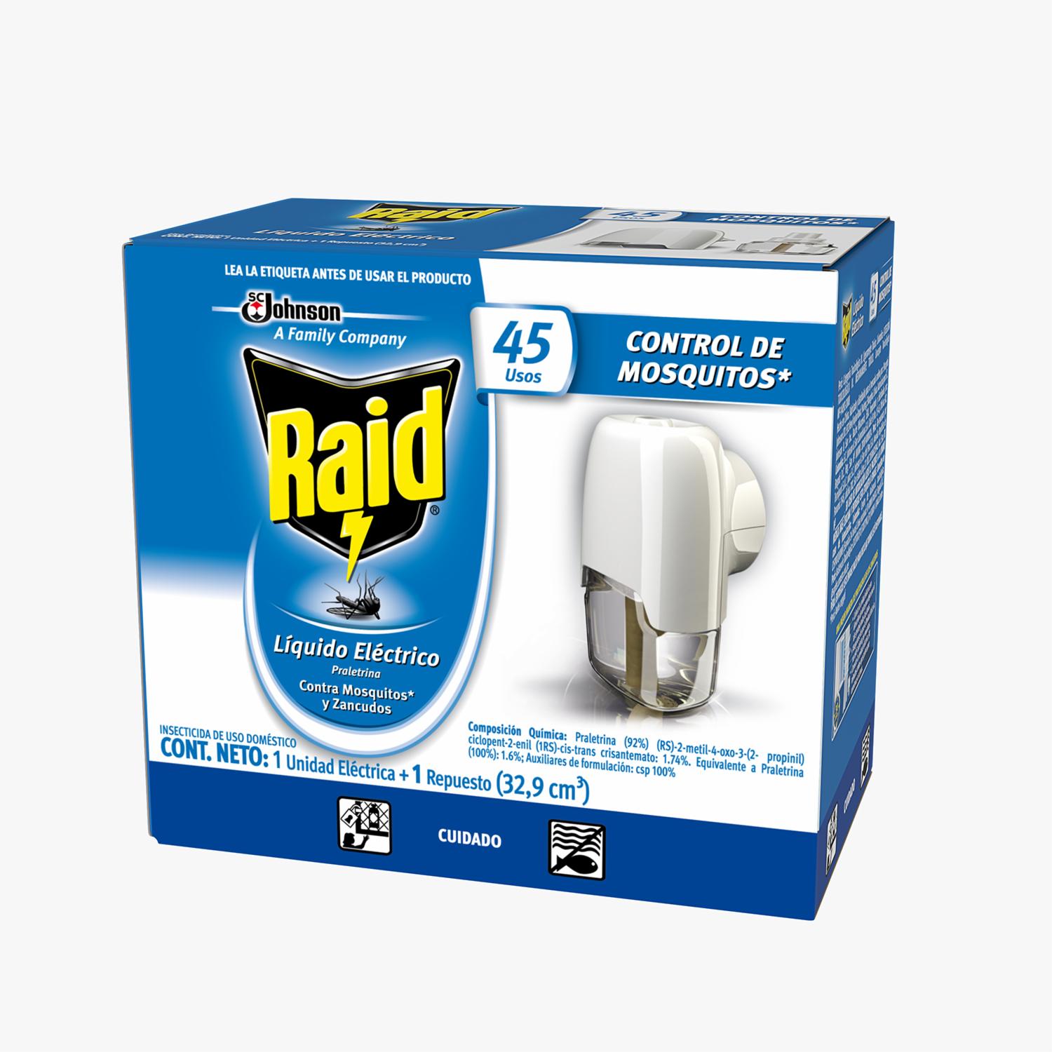 Repelente Antizancudos RAID 45 Noches