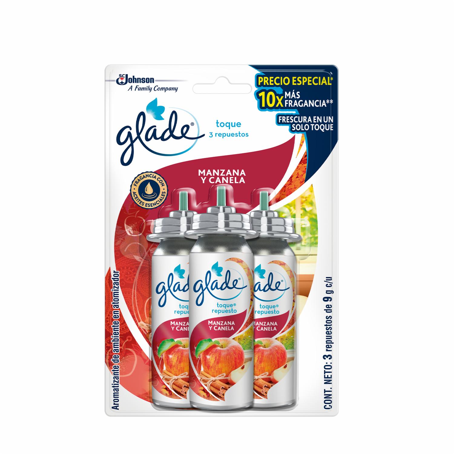 Ambientador Toque Manzana Canela GLADE 3 X 27 G