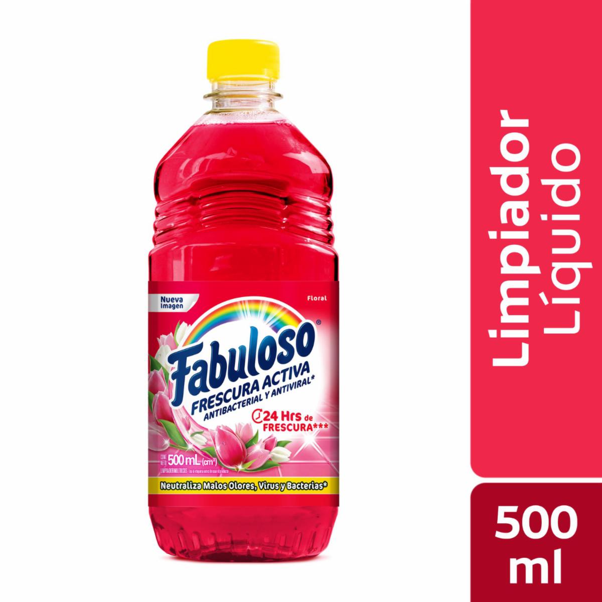 Limpiador Líquido Antibacterial Desinfectante Floral FABULOSO 500 Ml