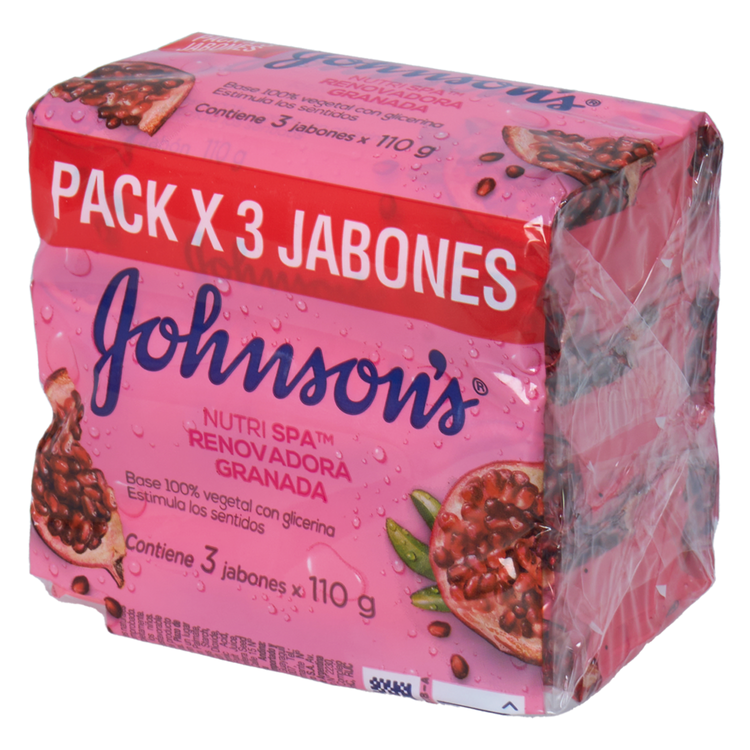 Jabón En Barra Granada Tripack JOHNSON’S 330 G