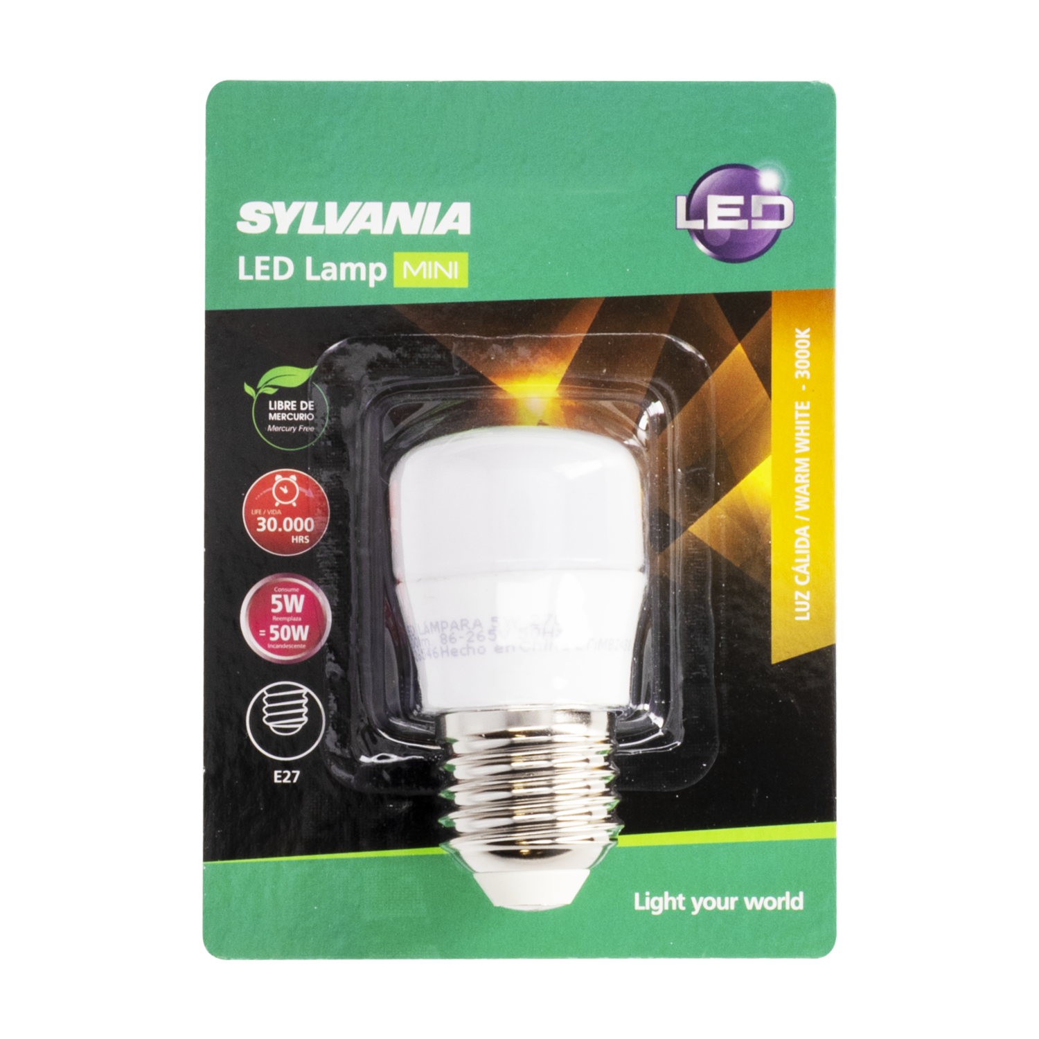 Foco Led Luz Calida 5W SYLVANIA Unidad