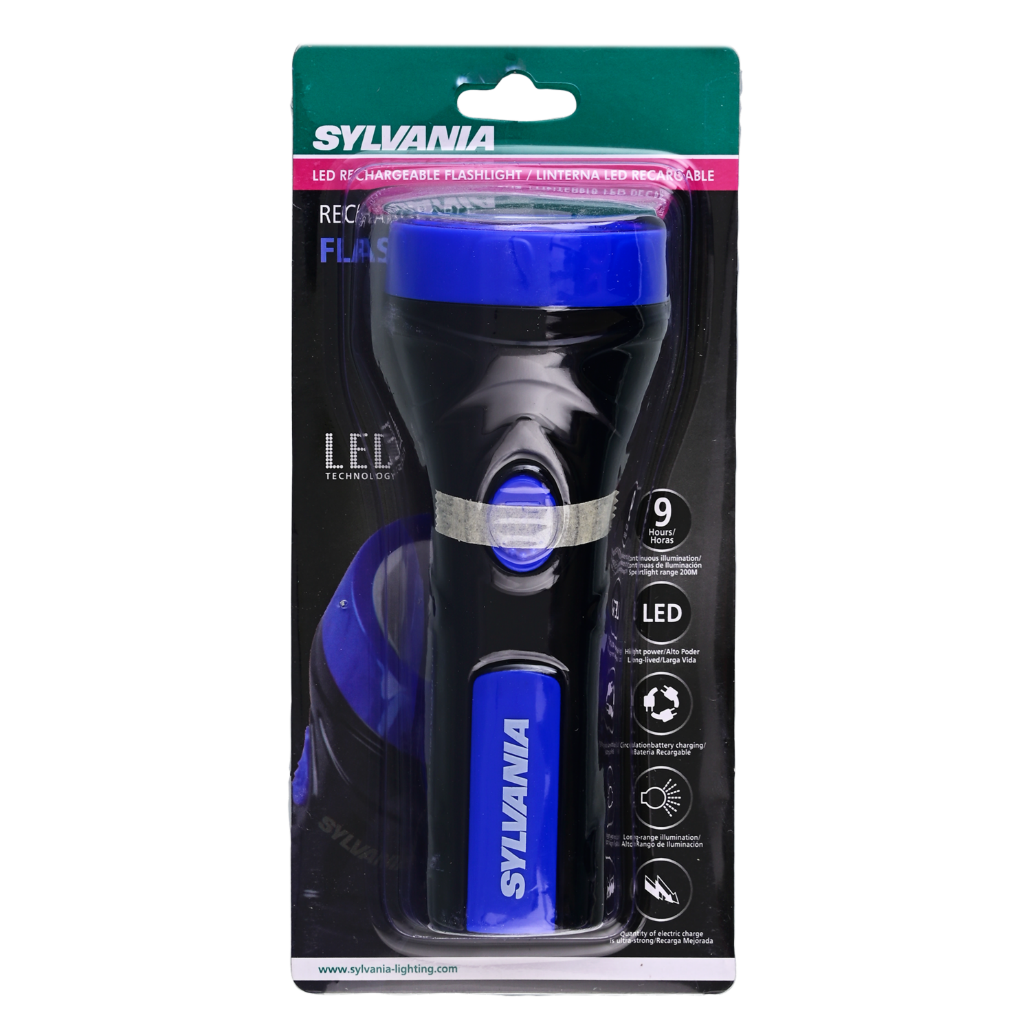 Linterna Led Recargable SYLVANIA Rango 200 Metros