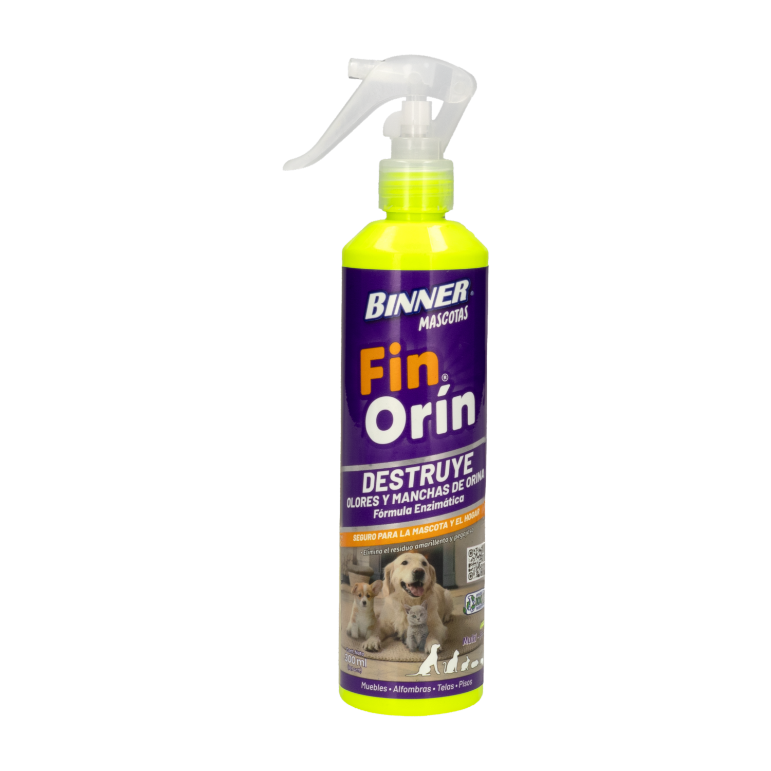 Eliminador De Olores Y Manchas De Mascotas BINNER 300ML