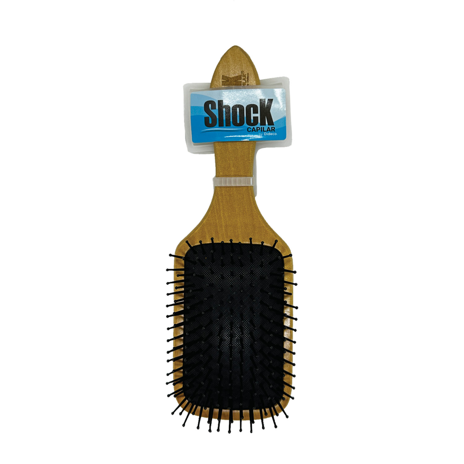 Cepillo De Cabello Madera Paleta Punta Revestida SHOCK Unidad