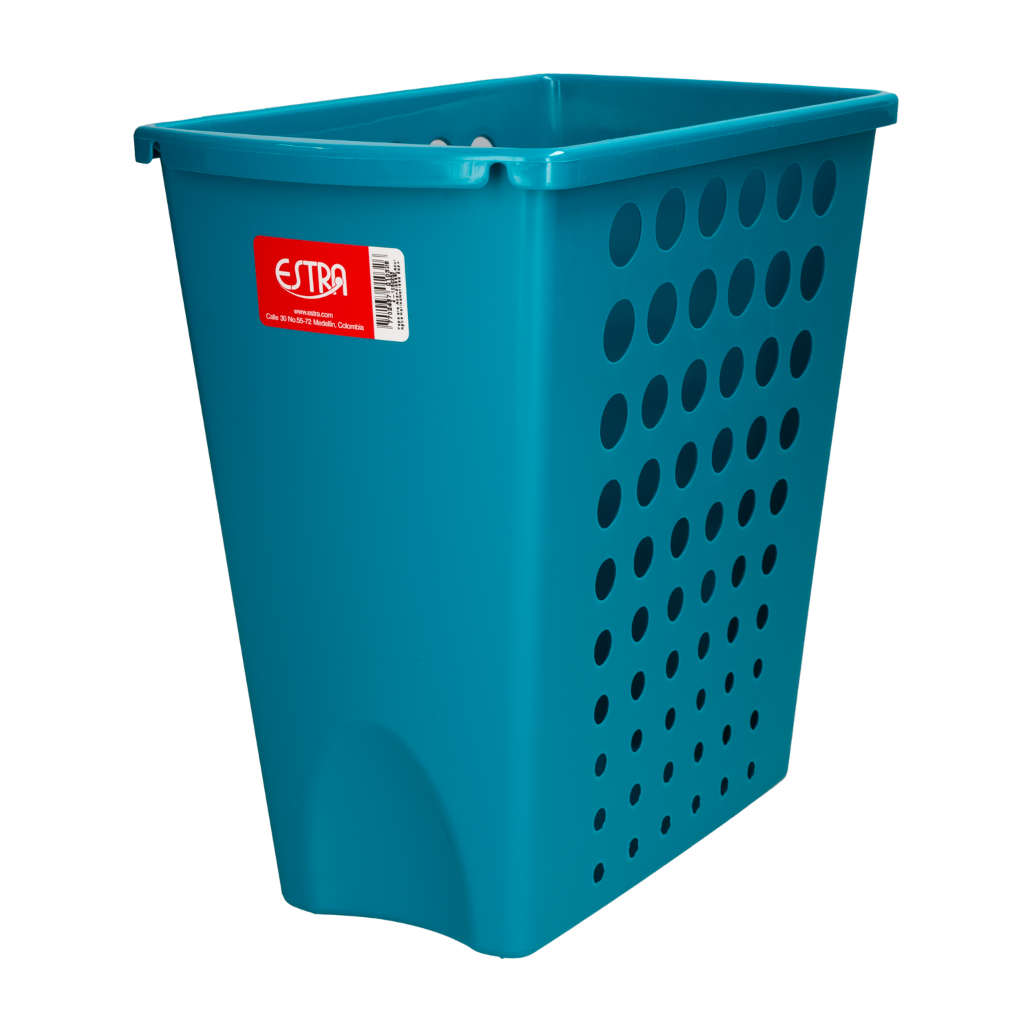 Papelera Acanalada Azul Aguamarina ESTRA 8  Litros
