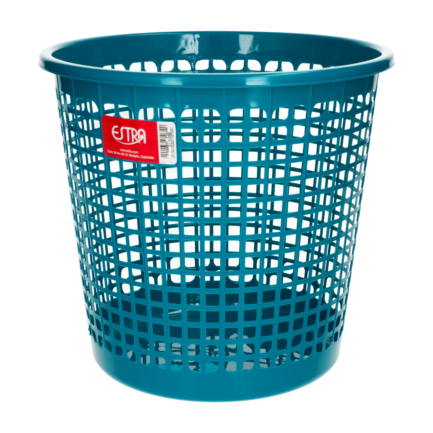 Papelera Acanalada Azul Aguamarina ESTRA 9  Litros