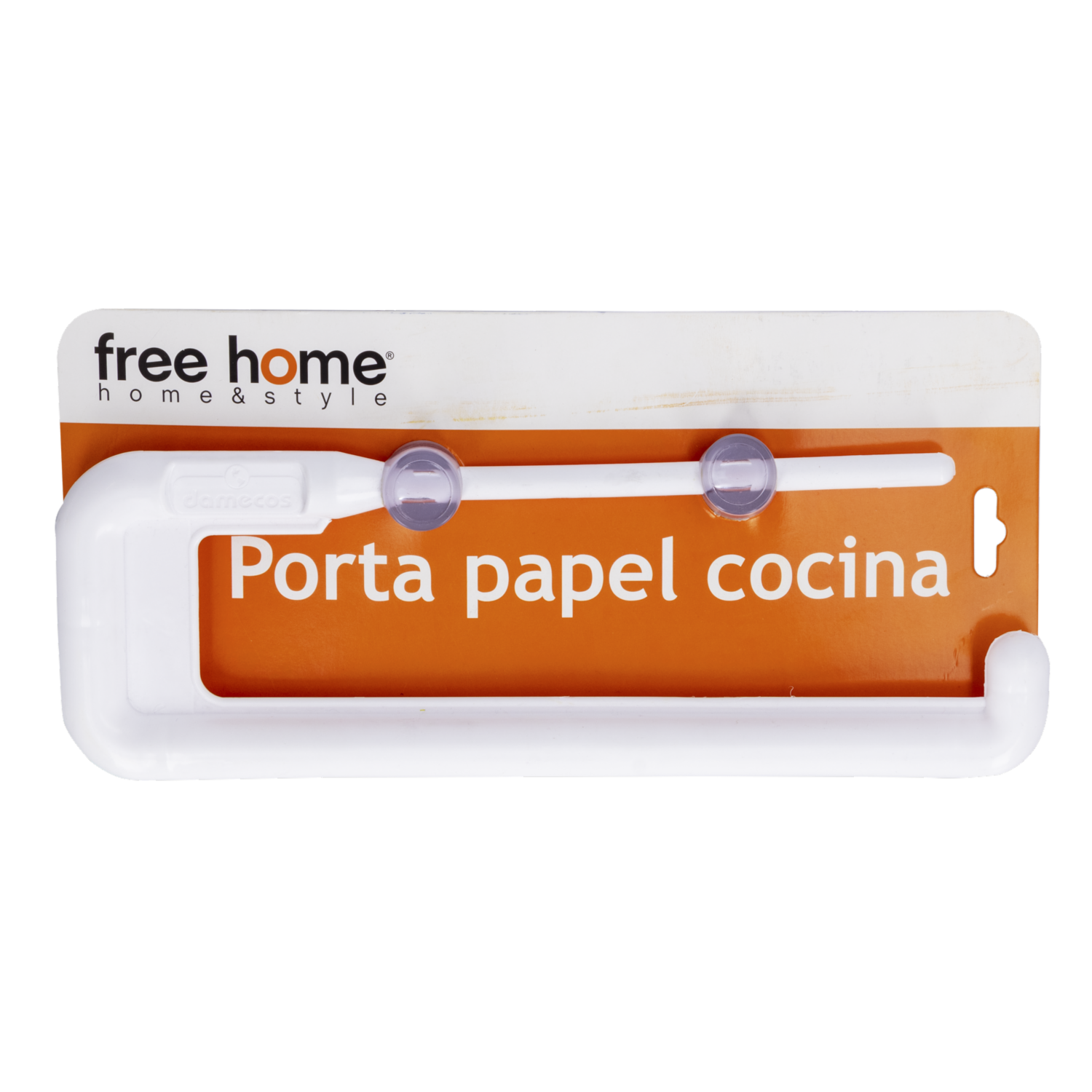 Porta Papel De Cocina Con Ventosas FREE HOME Mediano