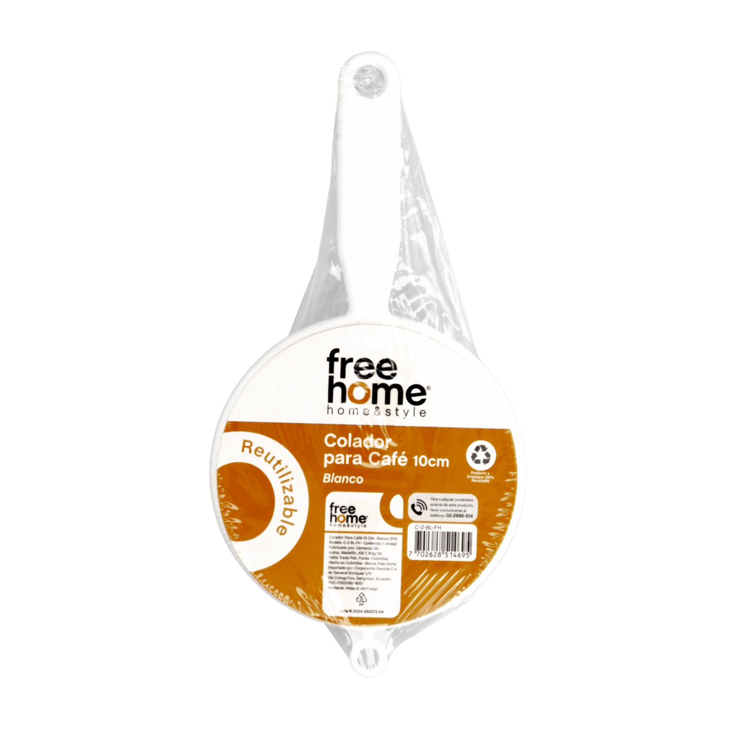 Colador De Café Reutilizable FREE HOME 10 Cm