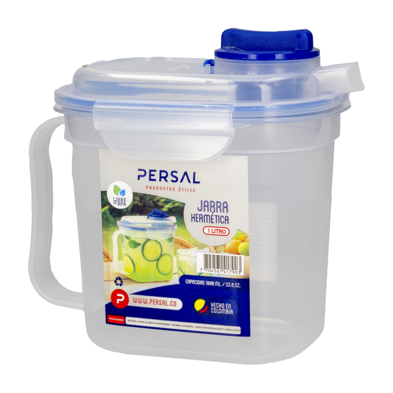Jarra De Platico Hermética PERSAL 1000 Ml