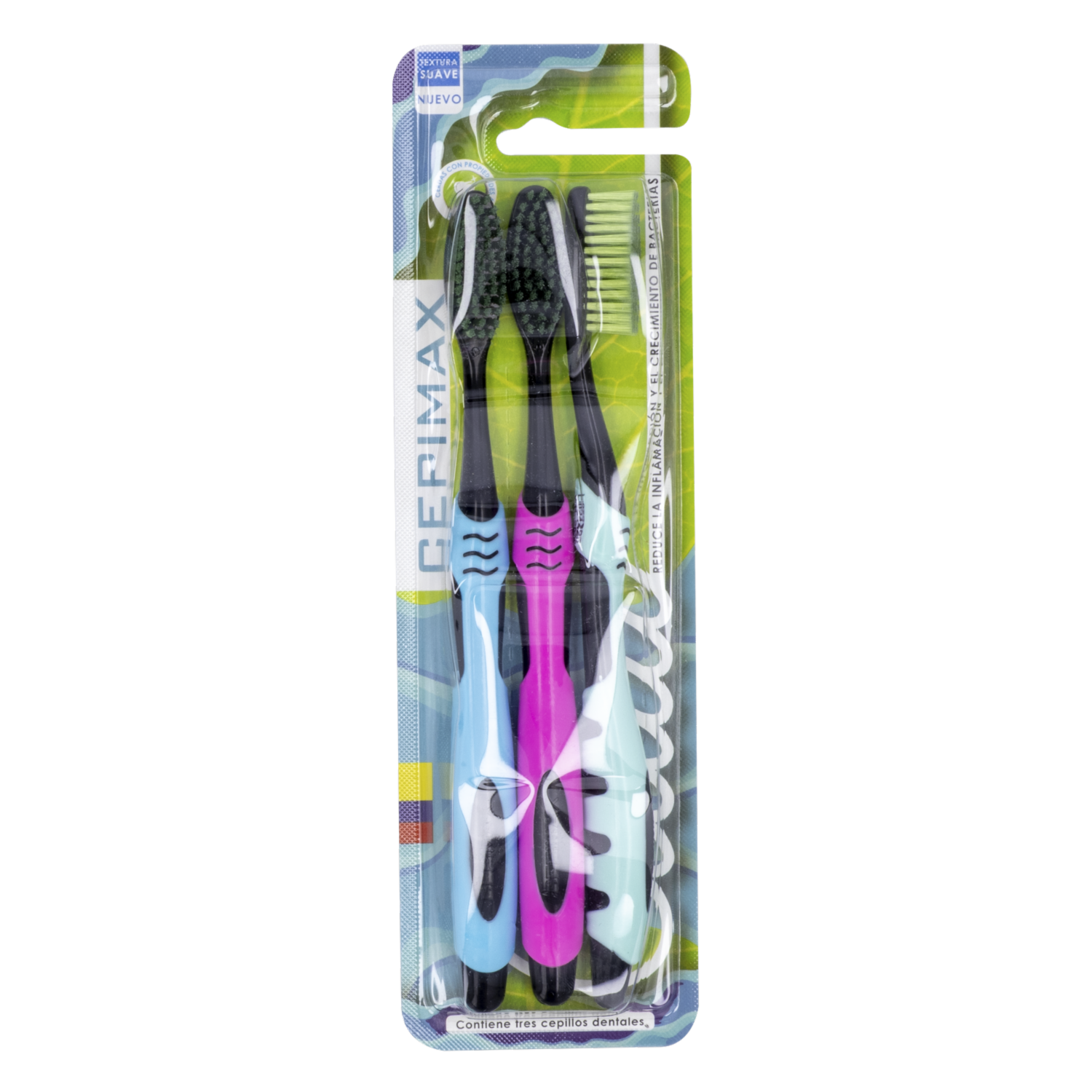 Cepillo Dental Suave Para Adulto Te Verde CEPIMAX X 3 Uds