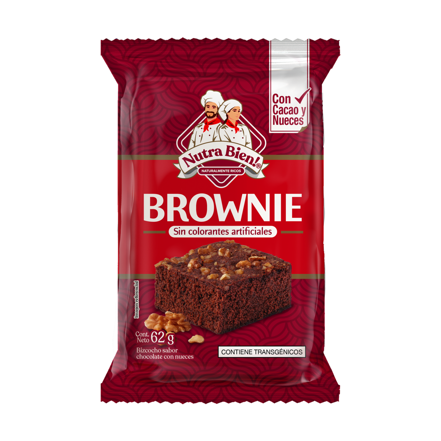 Brownie De Chocolate Con Nueces NUTRA BIEN 62 G