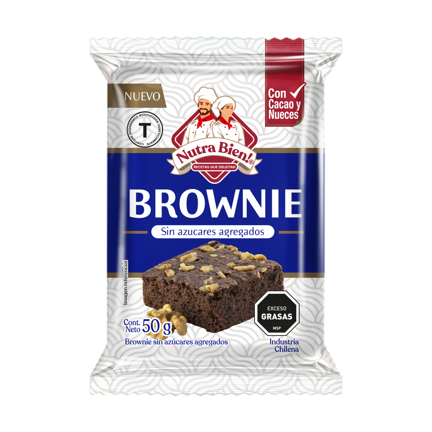 Brownie Sin Azúcar NUTRA BIEN 50 G