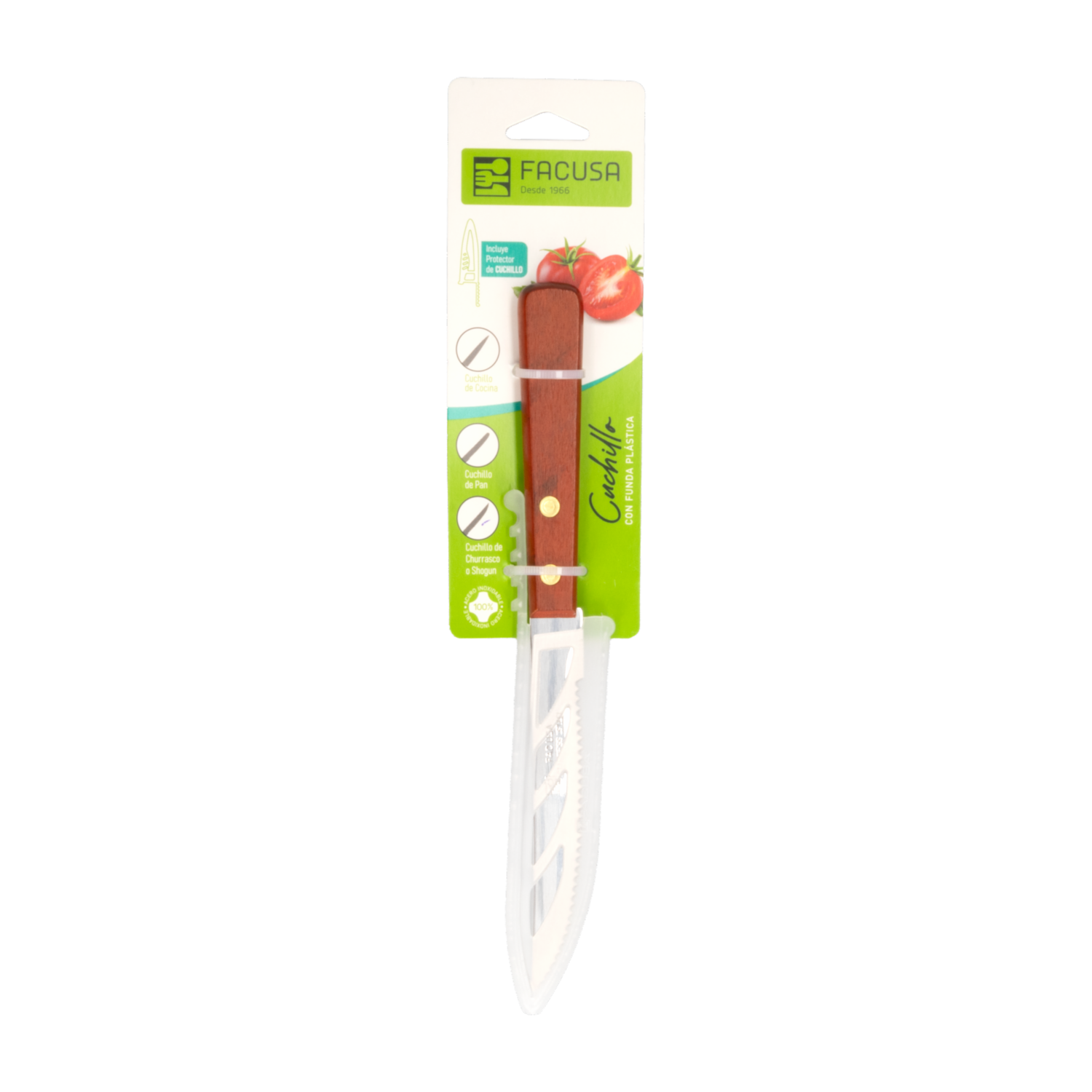 Cuchillo De Cocina Mango De Madera FACUSA Shogun