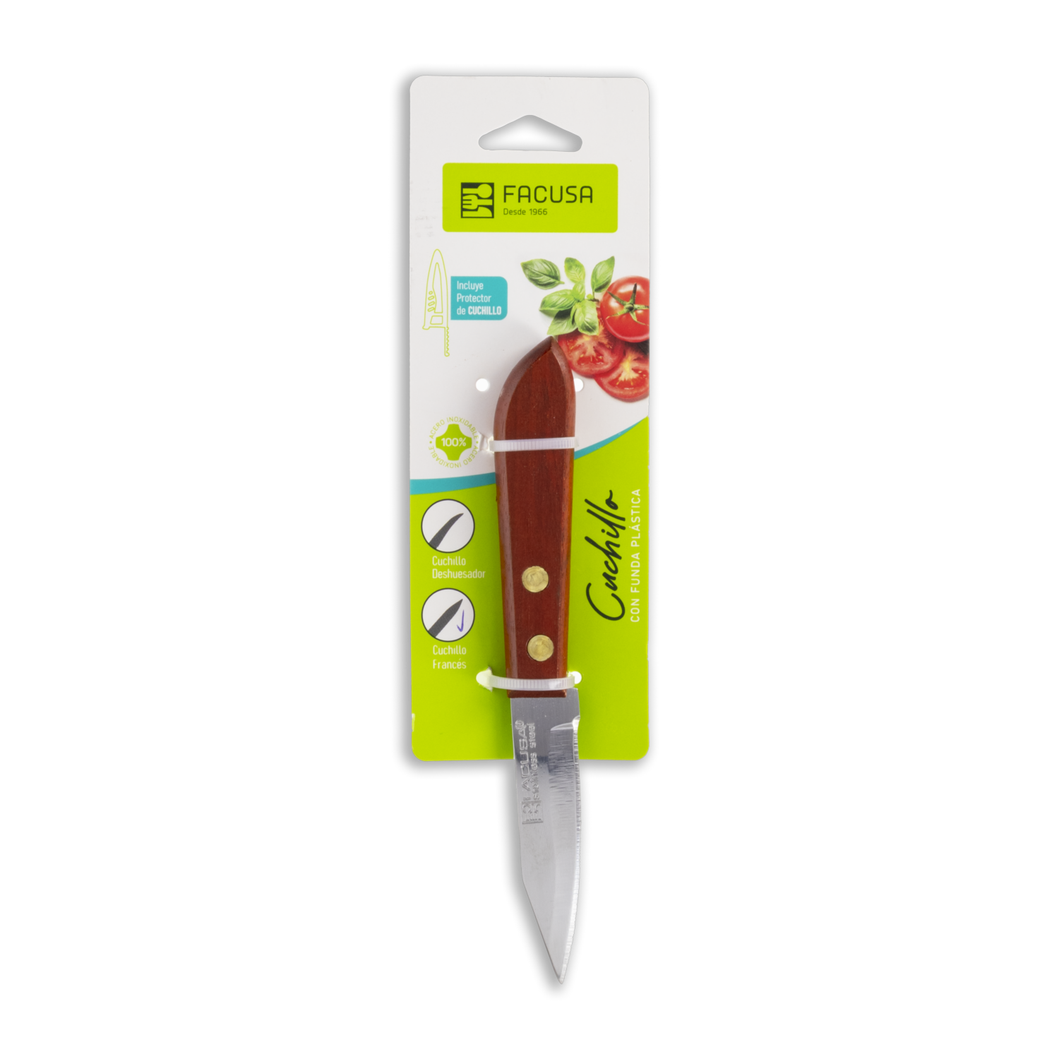 Cuchillo De Cocina Francés Con Mago De Madera FACUSA Unidad
