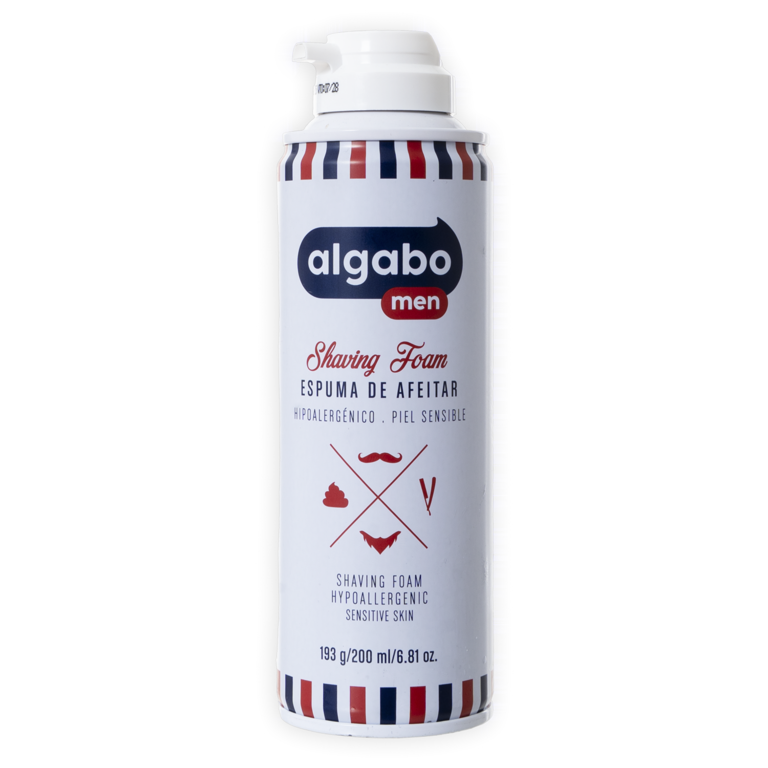 Espuma De Afeitar Para Piel Sensible Hipoalergénico ALGABO 200 Ml