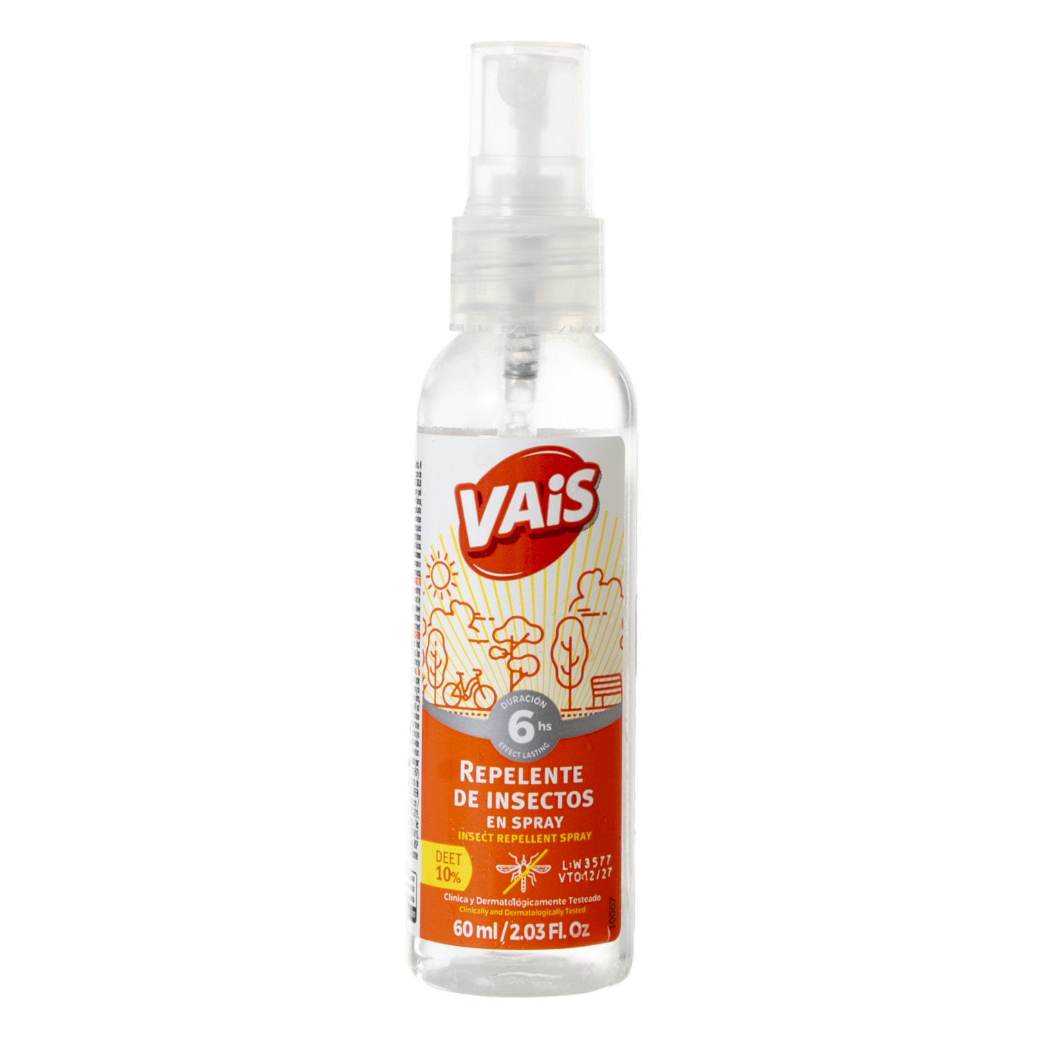 Repelente En Spray Duracion 6Hs VAIS 60 Ml