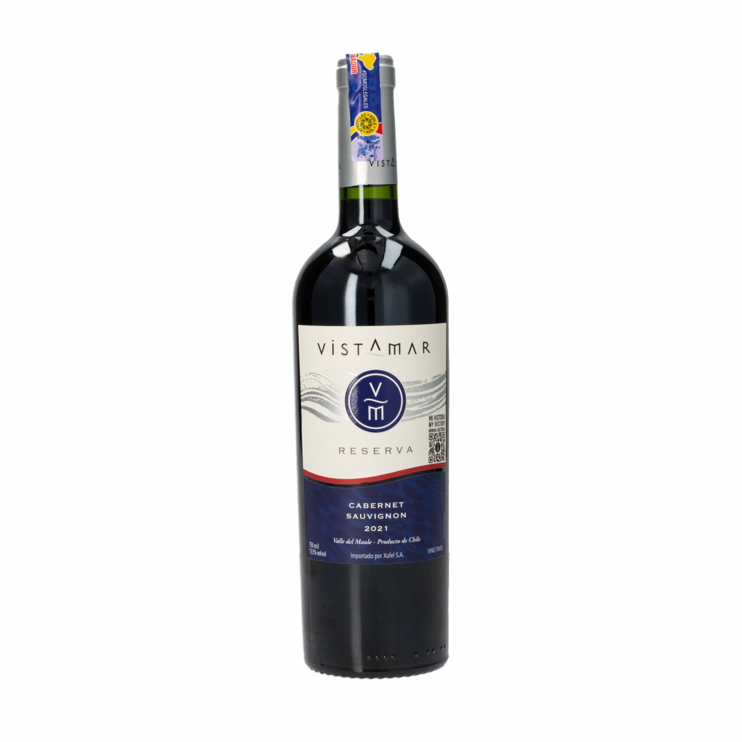 Vino Tinto Sepia Cabernet Sauvignon Chileno VISTA MAR 750 Ml