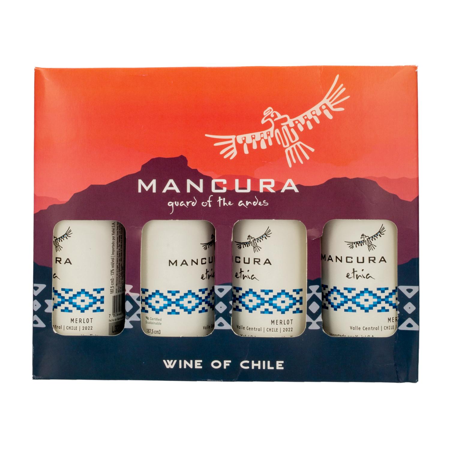 Vino Tinto Merlot MANCURA Pack 4 X 187 Ml
