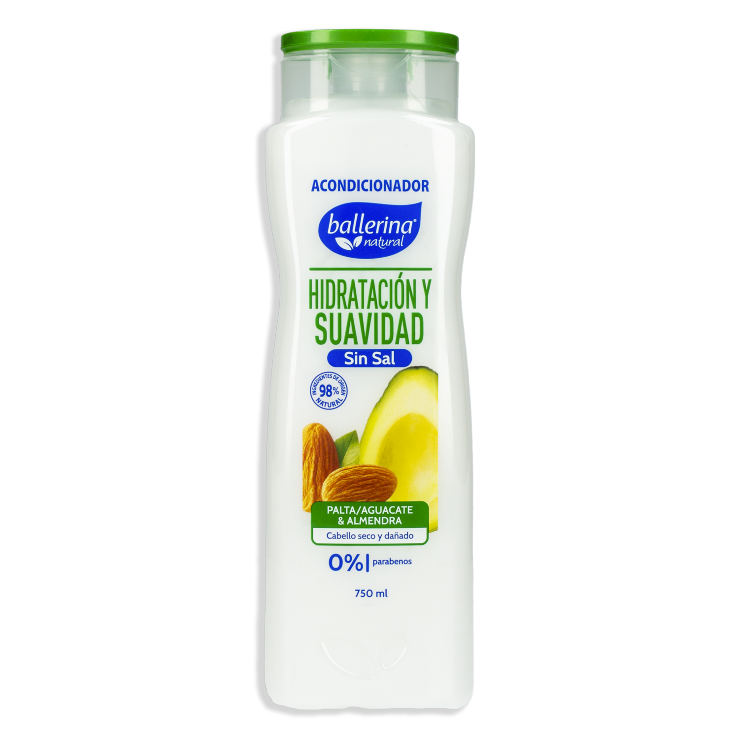 Acondicionador De Cabello Sin Sal Palta Almendra BALLERINA 750 Ml
