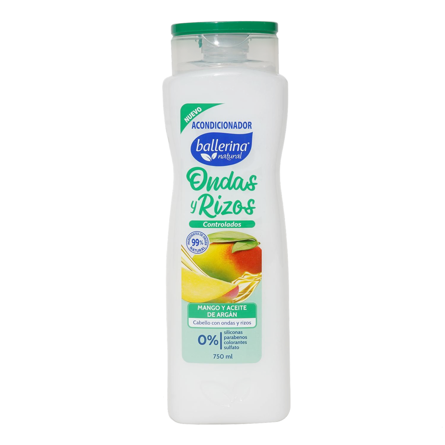 Acondicionador De Cabello Ondas Y Rizos Controlados BALLERINA 750 Ml