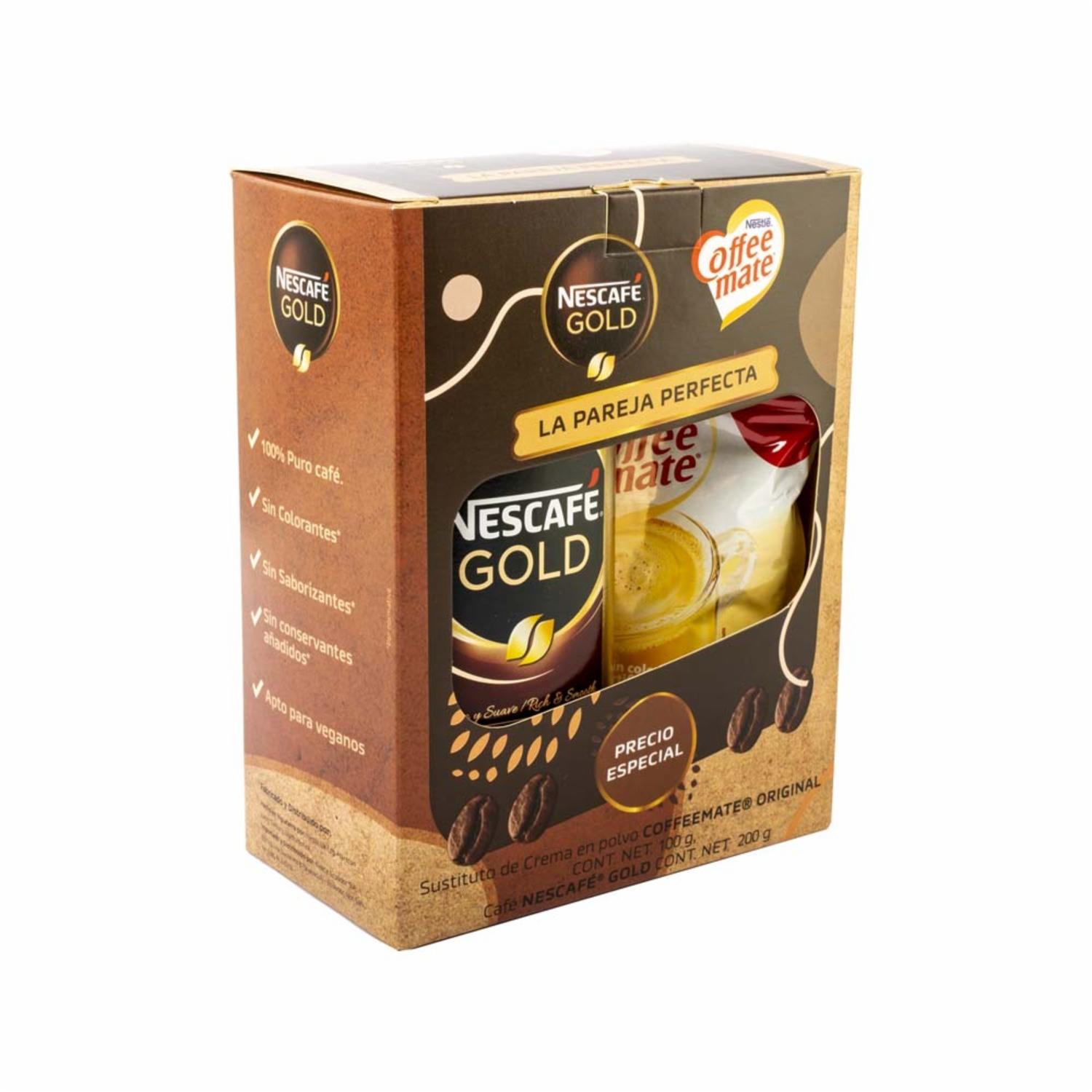 Café Instantáneo Gold + Coffee Mate NESCAFÉ 200 G + 100 G